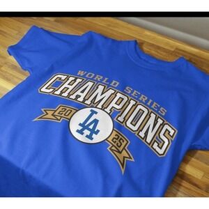 Los Angeles Dodgers 2025 World Series T-Shirt Blue Unisex 3XL